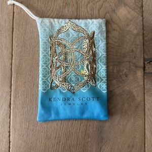 Gold Thick Cuff Kendra Scott Wrist Bracelet.